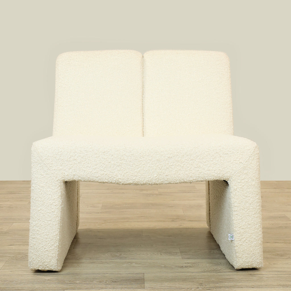 Furniture-Nella - Bouclé<br>Armchair Lounge Chair-Bloomr