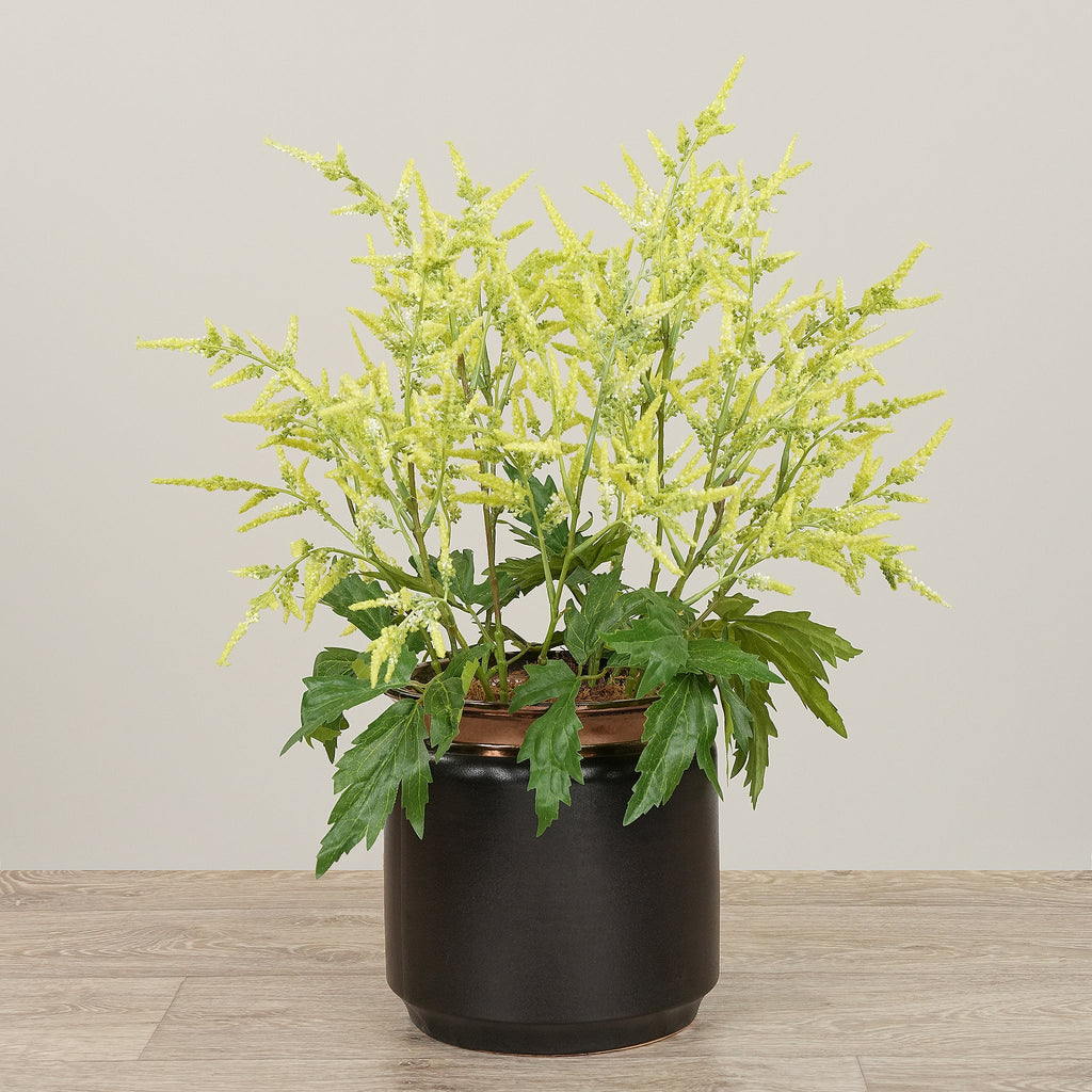 -Artificial Astilbe Arrangement in Ceramic Vase-Bloomr