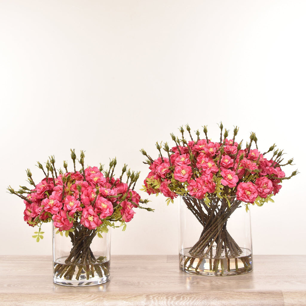 Floral Arrangement-Artificial Wild Rose Arrangement-Bloomr