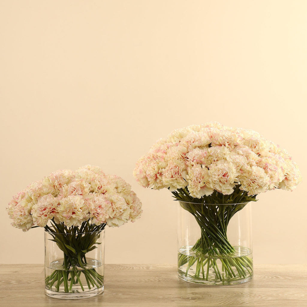 Carnation Arrangement in Glass Vase - Bloomr