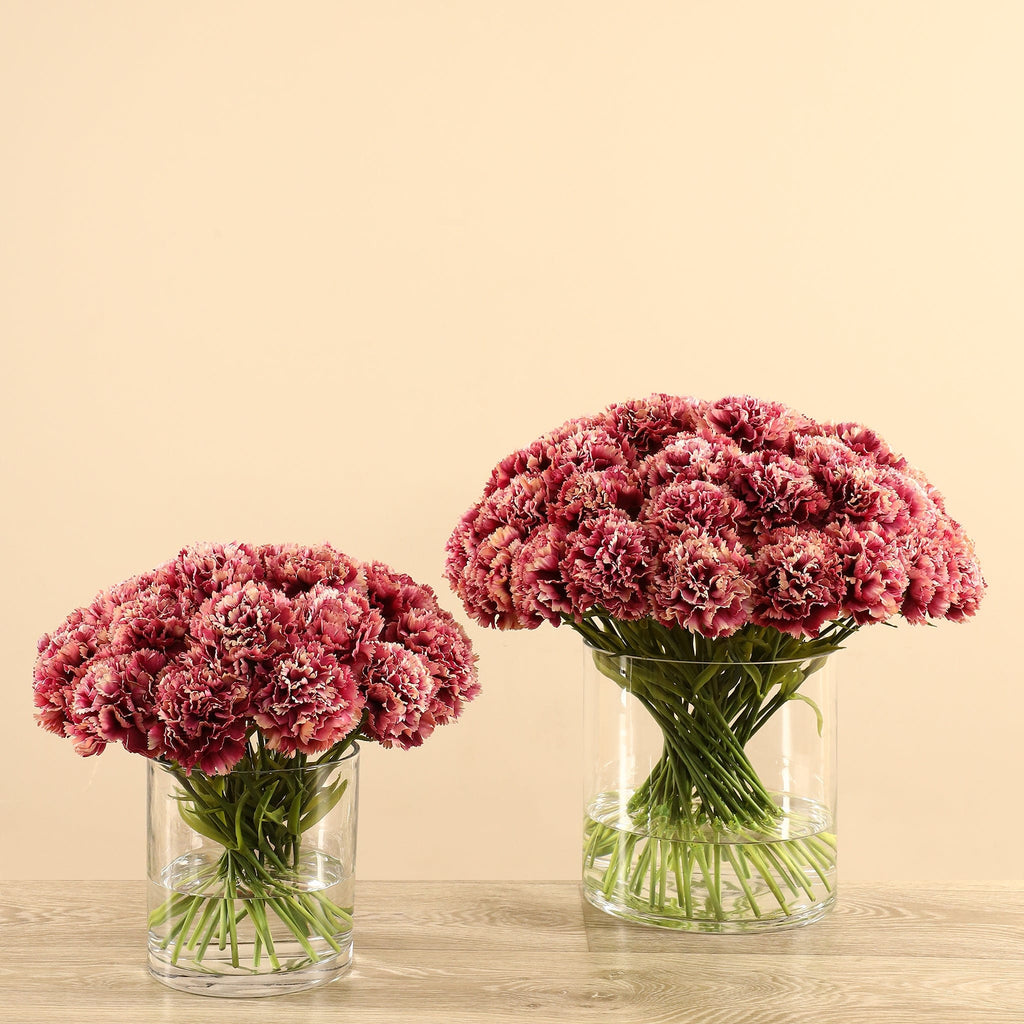 Carnation Arrangement in Glass Vase - Bloomr