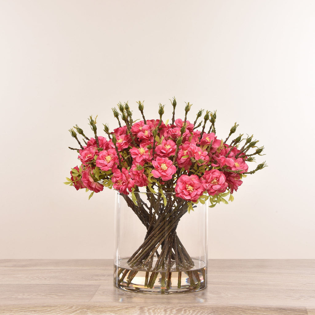 Floral Arrangement-Artificial Wild Rose Arrangement-Bloomr