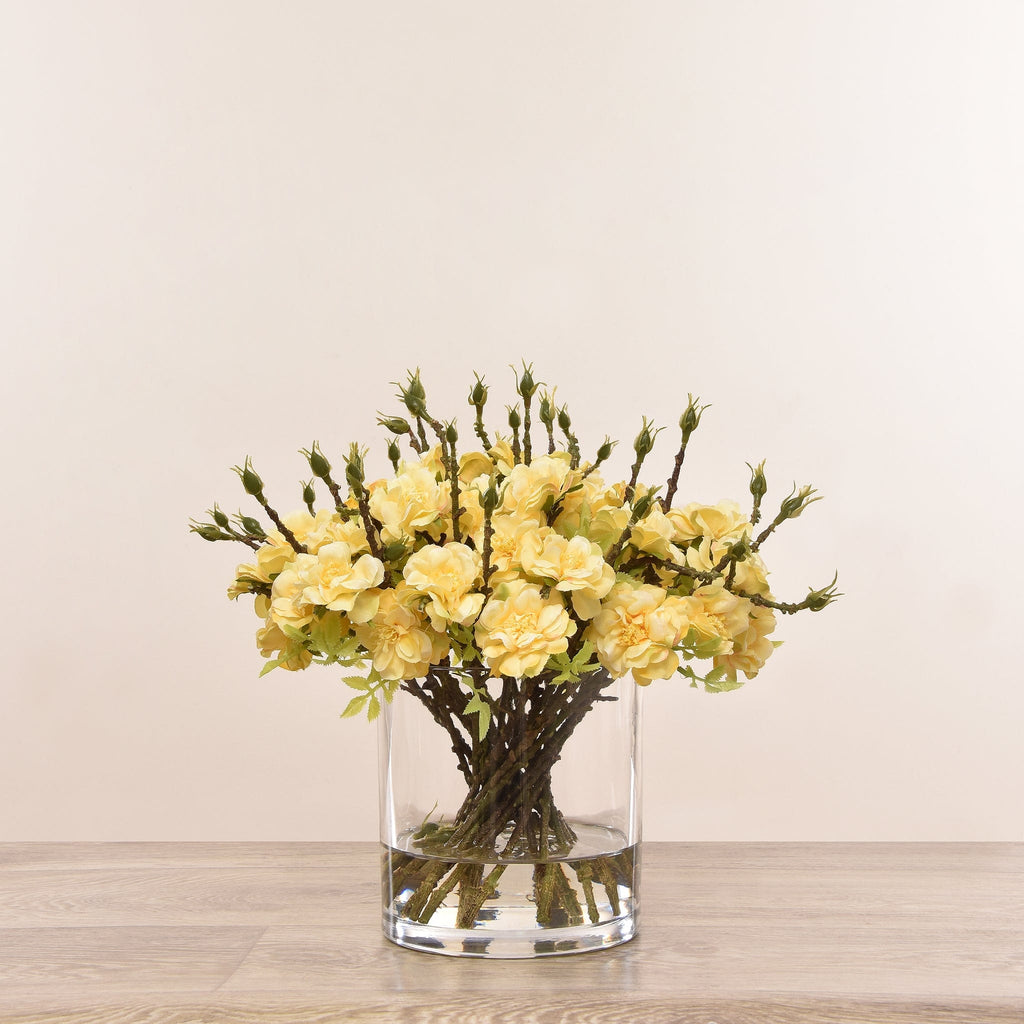 Floral Arrangement-Artificial Wild Rose Arrangement-Bloomr