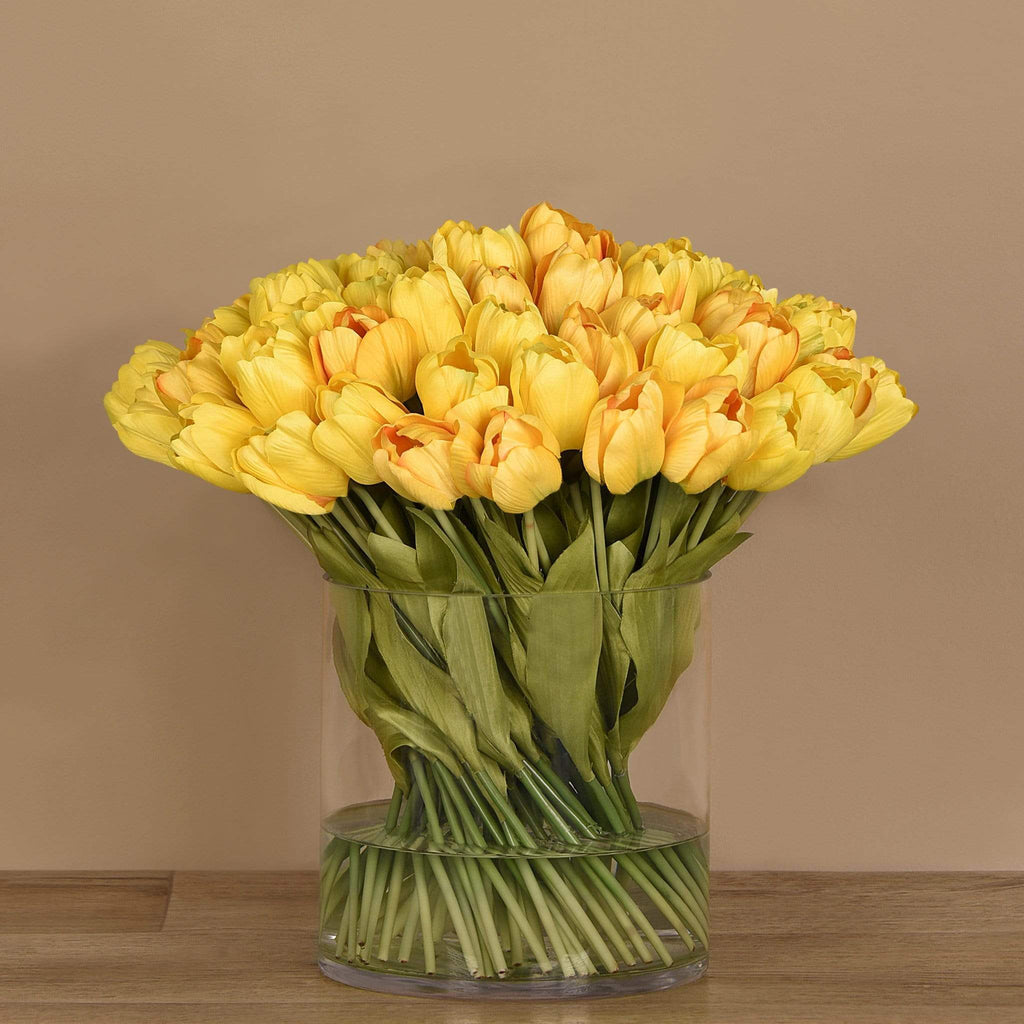 Tulip Arrangement in Glass Vase - Bloomr