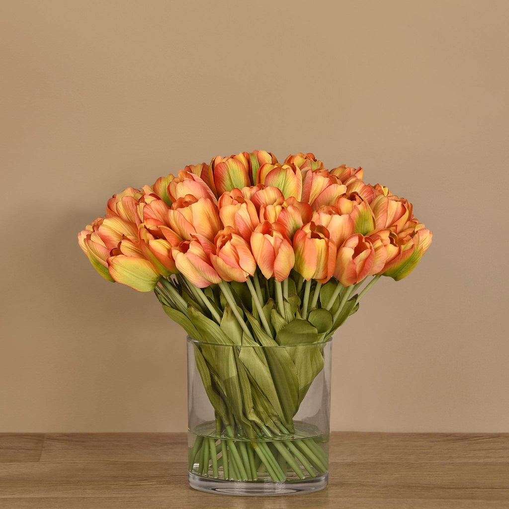 Tulip Arrangement in Glass Vase - Bloomr