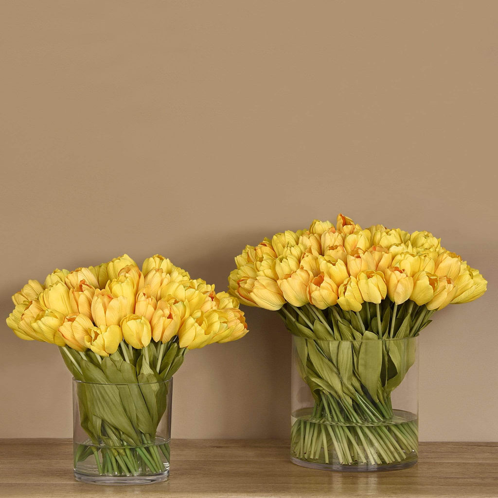 Tulip Arrangement in Glass Vase - Bloomr