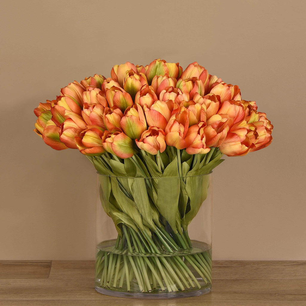 Tulip Arrangement in Glass Vase - Bloomr