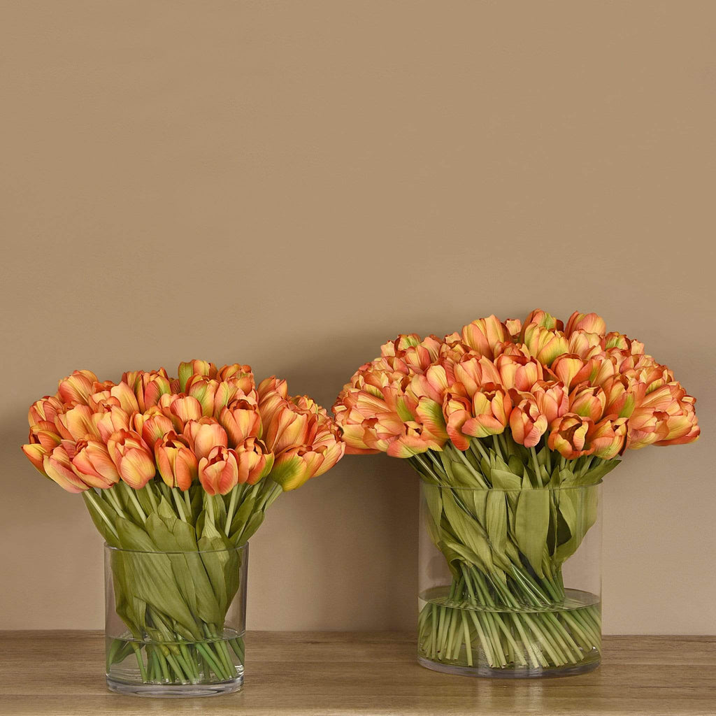 Tulip Arrangement in Glass Vase - Bloomr