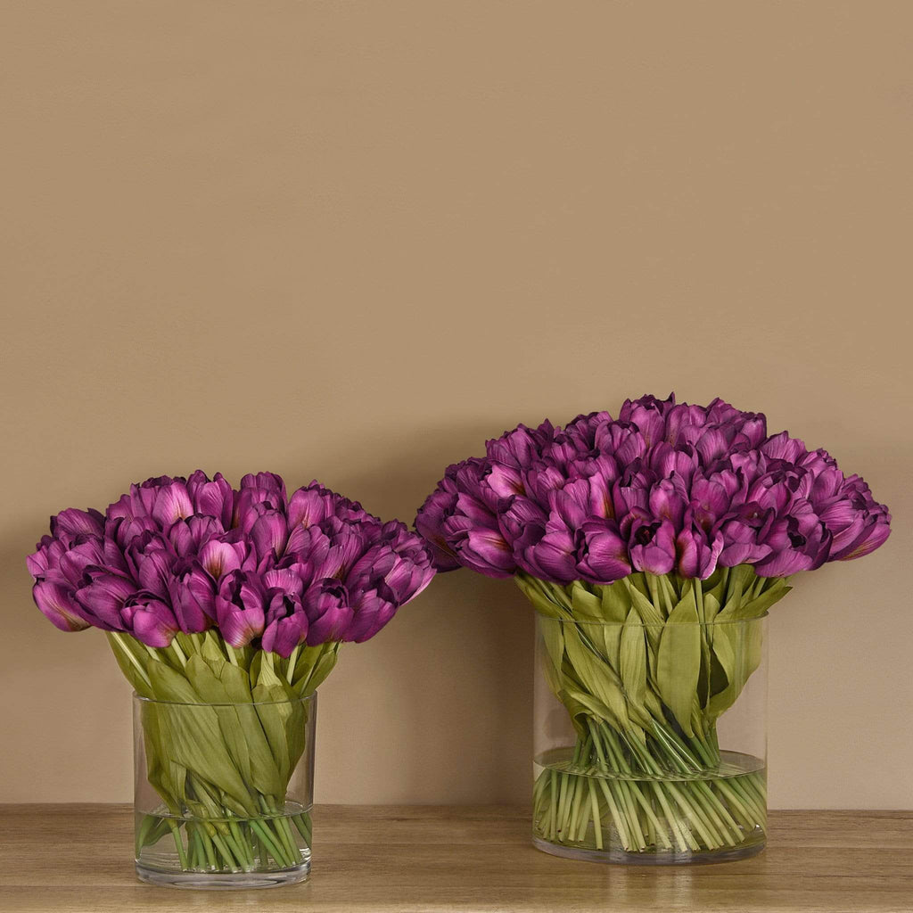 Tulip Arrangement in Glass Vase - Bloomr