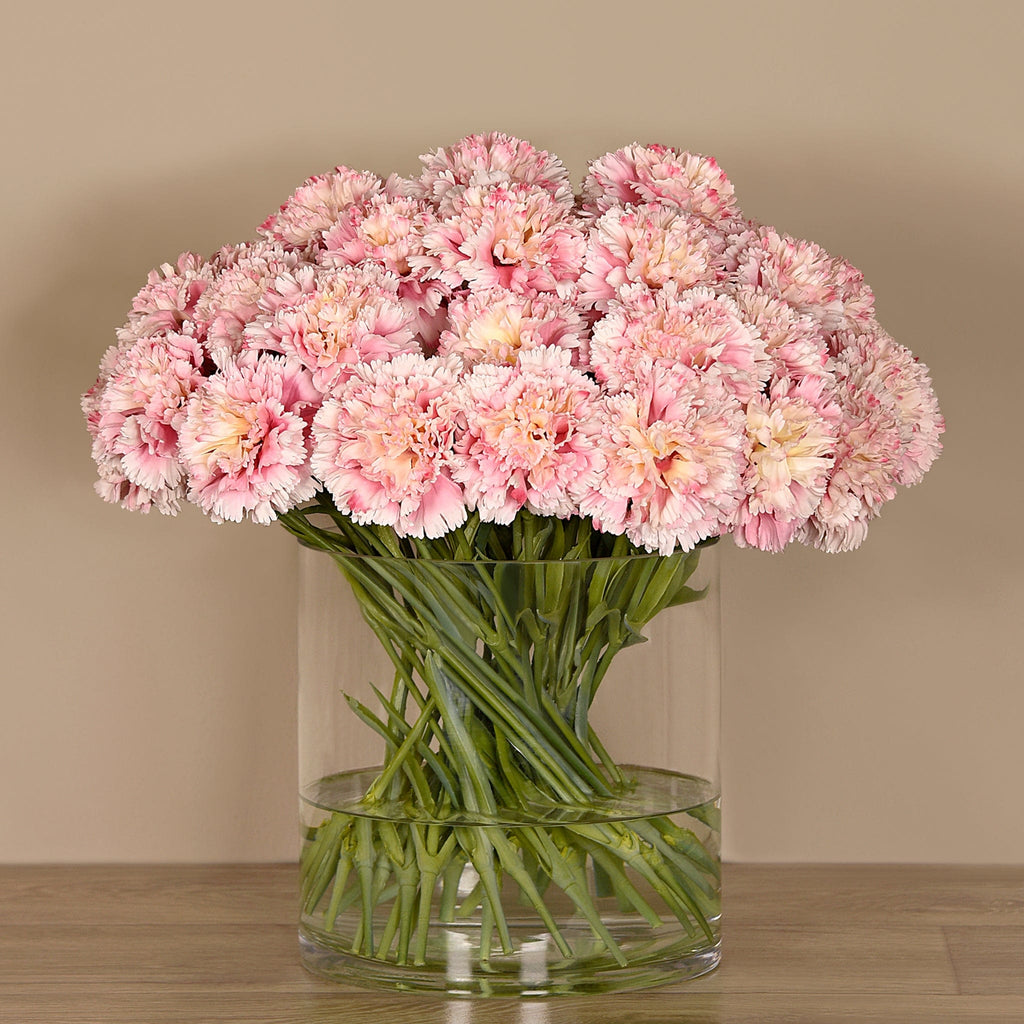 Carnation Arrangement in Glass Vase - Bloomr